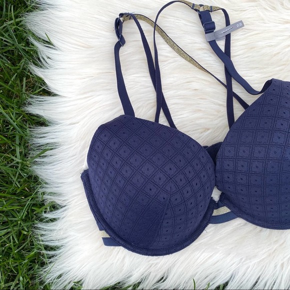 Aerie Bridget navy strappy bra 34DD - Picture 1 of 7